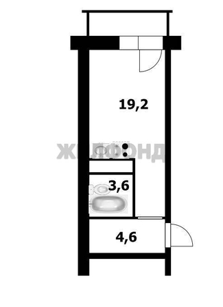 
  Продается студия, 27.4 м², Первомайская ул, д. 226
. Фото 20.