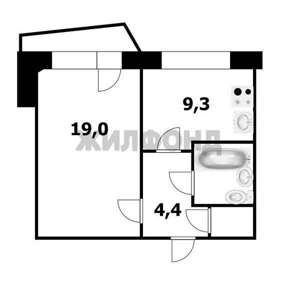
  Продается 1-комн. квартира, 37.3 м², Вахтангова ул, д. 5а
. Фото 16.