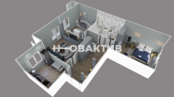 
  Продается 3-комн. квартира, 68 м², Сибирская ул, д. 49
. Фото 31.