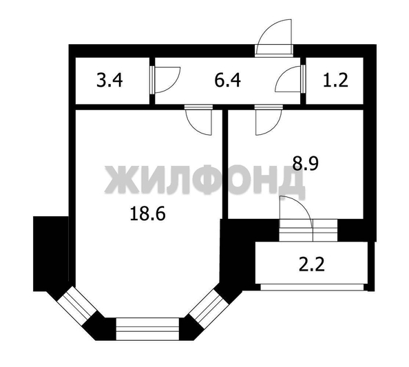 
  Продается 1-комн. квартира, 38.5 м², Северный мкр, д. 21
. Фото 10.
