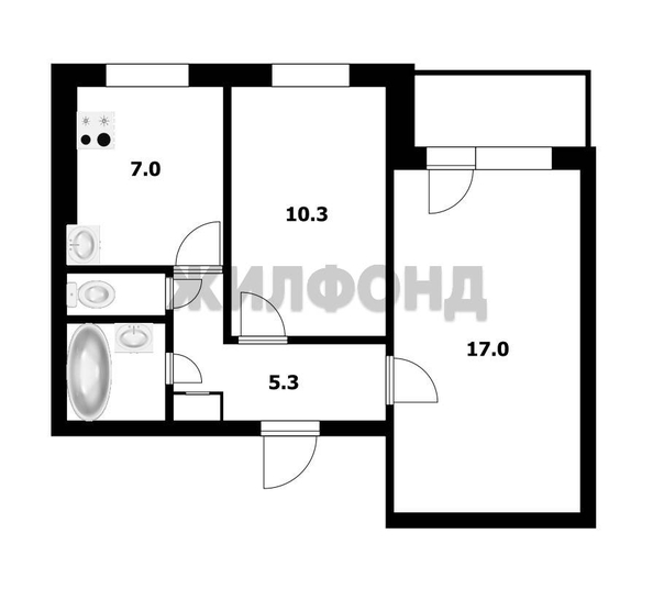
  Продается 2-комн. квартира, 45.3 м², Терешковой ул, д. 8
. Фото 19.