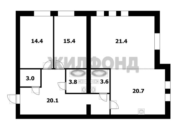 
  Продается 3-комн. квартира, 113.6 м², Гоголя ул, д. 40
. Фото 1.