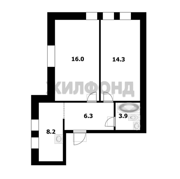 
  Продается 2-комн. квартира, 48.7 м², Гоголя ул, д. 40
. Фото 1.