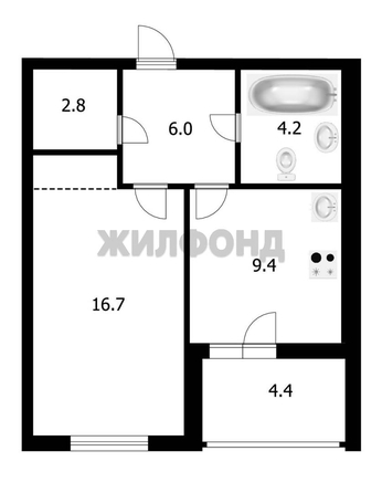 
  Продается 1-комн. квартира, 39.2 м², ЖК Никольский, дом 2
. Фото 13.