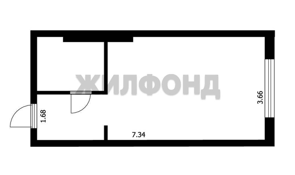 
  Продается студия, 26.1 м², Железнодорожная ул, д. 15
. Фото 14.
