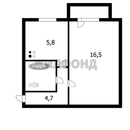 
  Продается 1-комн. квартира, 30 м², Дуси Ковальчук ул, д. 272/3
. Фото 2.