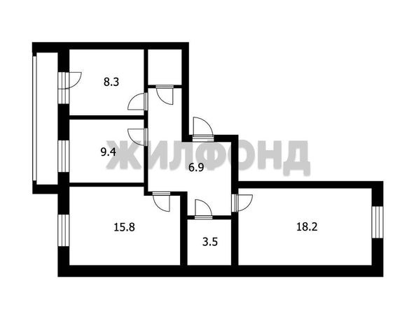 
  Продается 3-комн. квартира, 70.2 м², Дивногорская ул, д. 150/4
. Фото 13.