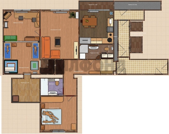
  Продается 3-комн. квартира, 99 м², Есенина ул, д. 67
. Фото 1.