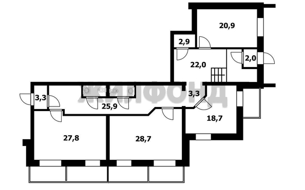 
  Продается 4-комн. квартира, 159.3 м², Ватутина ул, д. 20/1
. Фото 1.