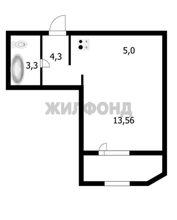 
  Продается студия, 26.1 м², ЖК Софийский квартал, дом 4
. Фото 2.