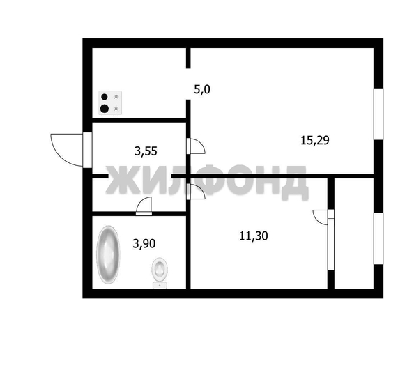 
  Продается 2-комн. квартира, 43 м², Плющихинская ул, д. 2
. Фото 1.