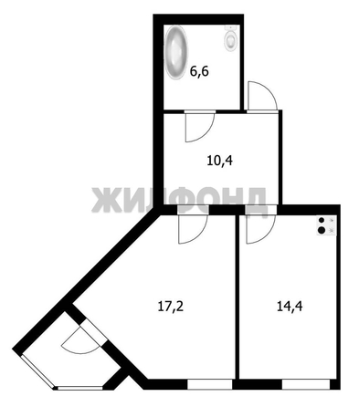 
  Продается 1-комн. квартира, 48.6 м², Ватутина ул, д. 45/1
. Фото 10.