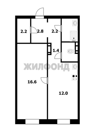 
  Продается 1-комн. квартира, 42 м², В. Высоцкого ул, д. 41/4
. Фото 19.