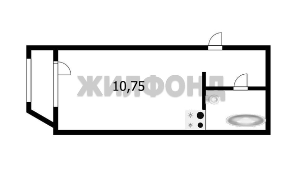 
  Продается студия, 21.1 м², Горский мкр, д. 68
. Фото 2.