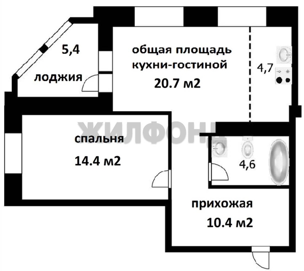 
  Продается 2-комн. квартира, 50.1 м², ЖК Аквамарин, дом 3
. Фото 33.