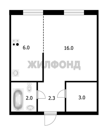 
  Продается студия, 29.3 м², Рубежная ул, д. 9/1
. Фото 10.