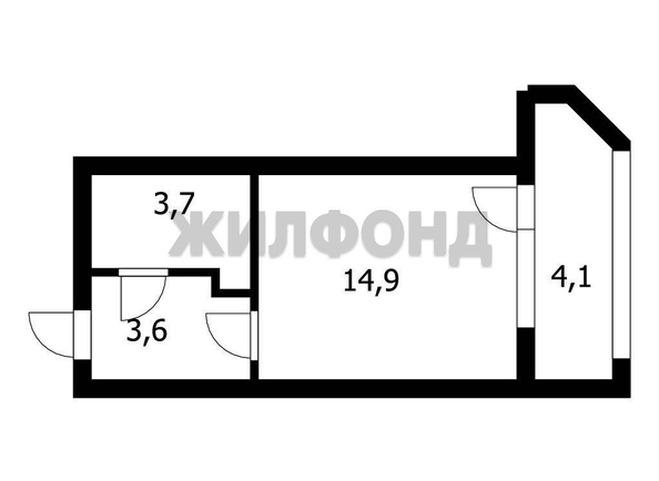 
  Продается студия, 22.2 м², Беловежская ул, д. 4/1
. Фото 9.