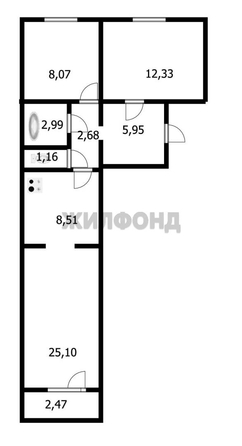 
  Продается 3-комн. квартира, 58 м², Николая Сотникова ул, д. 16
. Фото 18.