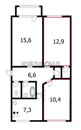 
  Продается комната, 15.6 м², Немировича-Данченко ул, д. 14/3
. Фото 3.