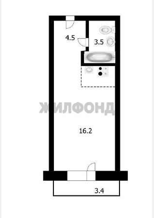 
  Продается студия 27 м². Фото 1.