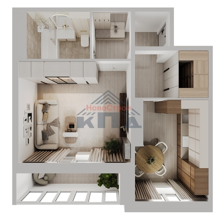 
  Продается 1-комн. квартира 44.2 м², в ЖК Два поэта. Фото 3.