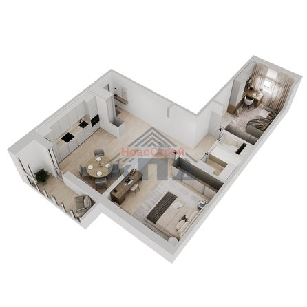 
  Продается 2-комн. квартира 66.64 м², в ЖК Два поэта. Фото 3.
