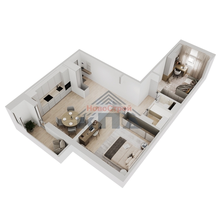 
  Продается 2-комн. квартира 67.08 м², в ЖК Два поэта. Фото 3.