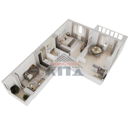 
  Продается 2-комн. квартира 68.69 м², в ЖК Два поэта. Фото 2.