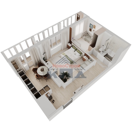 
  Продается 2-комн. квартира 61.59 м², в ЖК Два поэта. Фото 2.