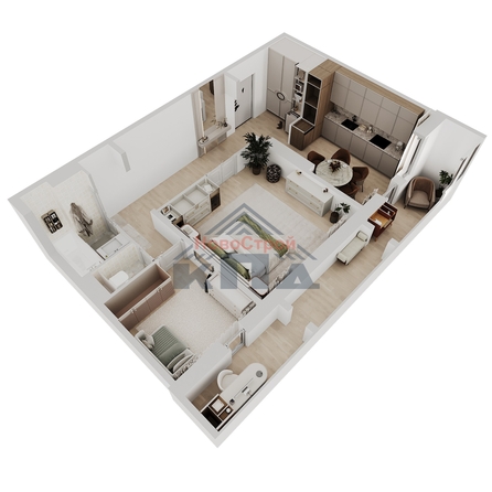
  Продается 2-комн. квартира 61.97 м², в ЖК Два поэта. Фото 3.
