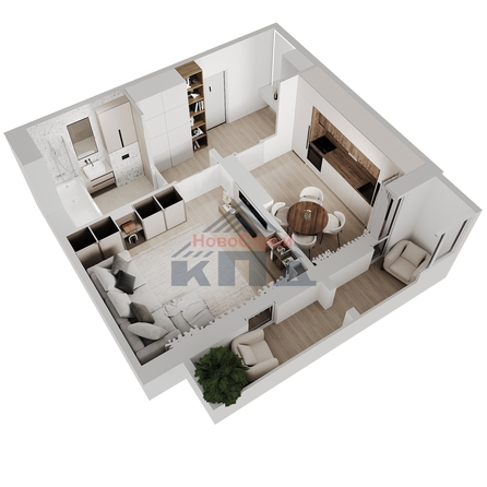 
  Продается 1-комн. квартира 43.66 м², в ЖК Два поэта. Фото 2.