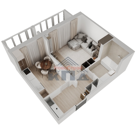 
  Продается 1-комн. квартира 43.66 м², в ЖК Два поэта. Фото 3.