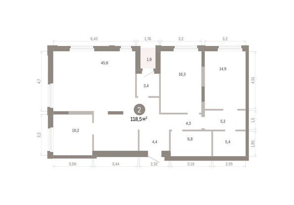 
  Продается 2-комн. квартира 118.46 м², в ЖК Город на озере. Фото 1.
