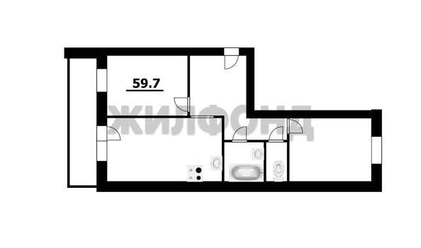 
  Продается 3-комн. квартира 59.7 м², в ЖК Аквамарин, дом 1/2. Фото 2.