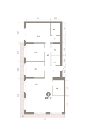 
  Продается 3-комн. квартира 134.52 м², в ЖК Город на озере. Фото 2.