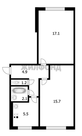 
  Продается 2-комн. квартира 46.5 м². Фото 9.