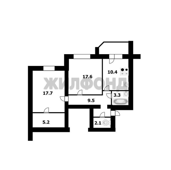 
  Продается 2-комн. квартира 65.8 м². Фото 1.