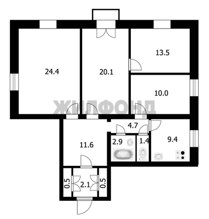 
  Продается 4-комн. квартира 102 м². Фото 11.