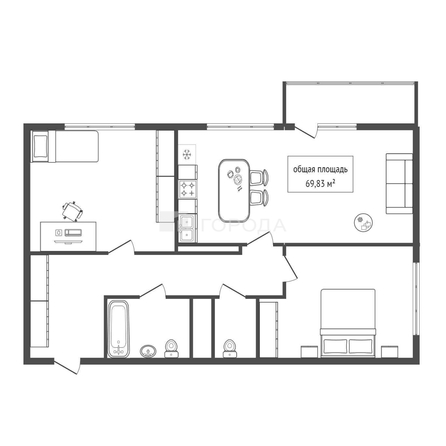 
  Продается 2-комн. квартира 69.8 м², в ЖК Авиатор, дом 1-1. Фото 28.
