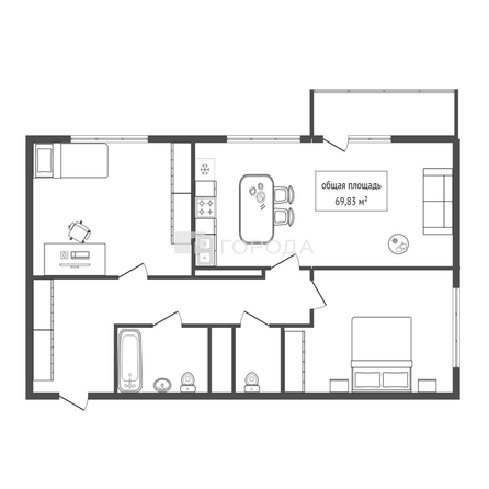 
  Продается 2-комн. квартира 69.8 м², в ЖК Авиатор, дом 1-1. Фото 29.