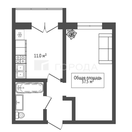 
  Продается 1-комн. квартира 37.5 м², в ЖК Дунаевский, дом 2. Фото 33.