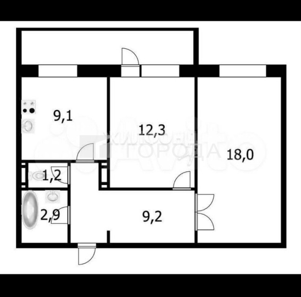 
  Продается 2-комн. квартира 56 м², в ЖК Аквамарин, дом 7. Фото 34.