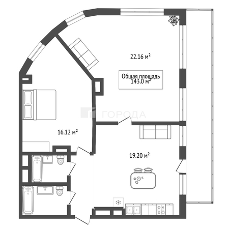 
  Продается 4-комн. квартира 143 м², в ЖК Оазис, 27/1, б/с 2,4,6. Фото 10.