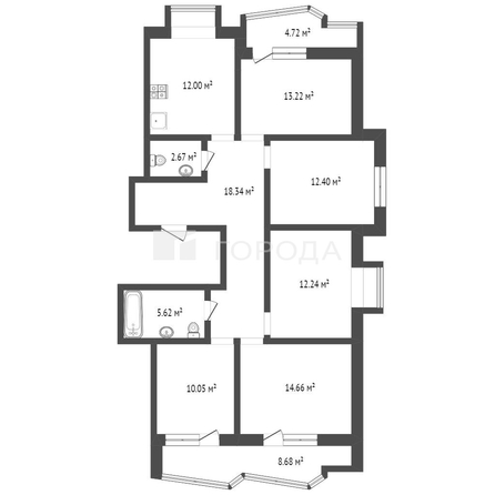 
  Продается 4-комн. квартира 110 м², в ЖК Коперник. Фото 10.
