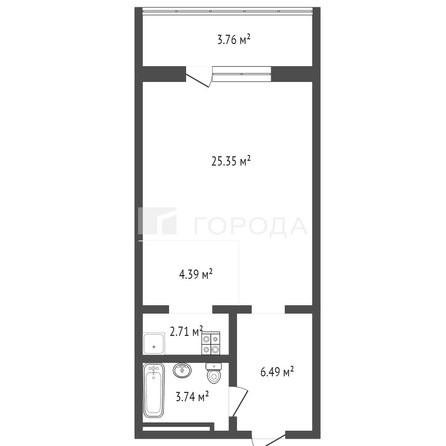 
  Продается 1-комн. квартира 39.35 м². Фото 10.