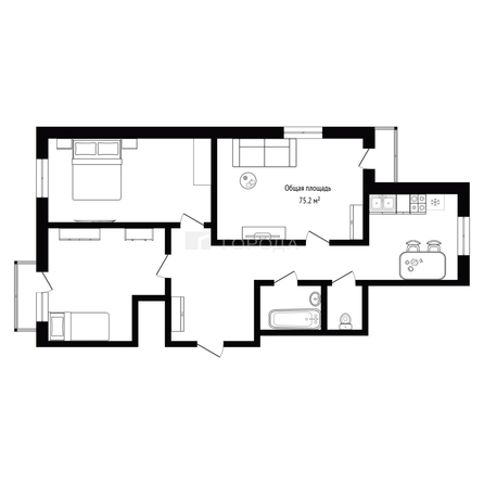 
  Продается 3-комн. квартира 75.2 м². Фото 27.