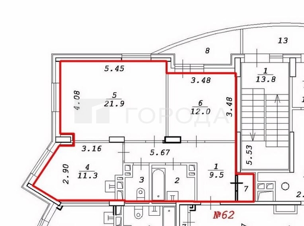 
  Продается 2-комн. квартира 67 м². Фото 6.