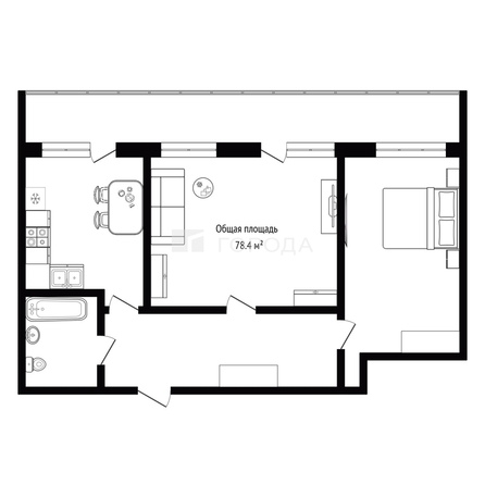 
  Продается 2-комн. квартира 78.4 м². Фото 21.