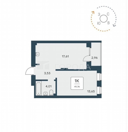 
  Продается 1-комн. квартира 41.8 м². Фото 4.