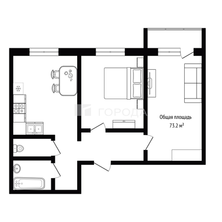 
  Продается 2-комн. квартира 73.2 м². Фото 34.